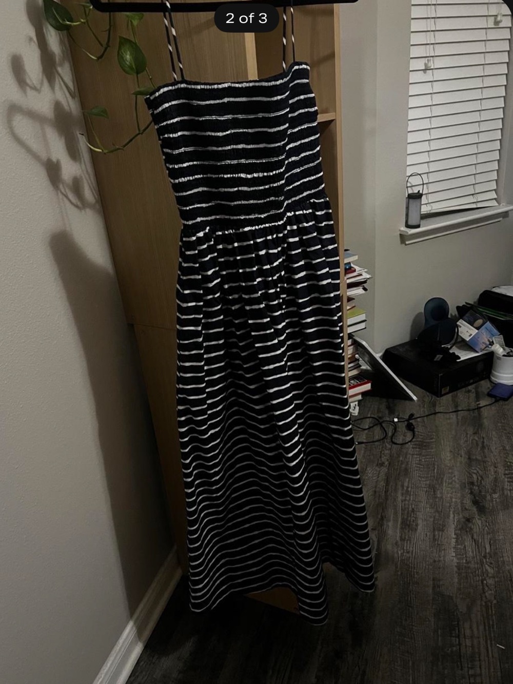 Ann Taylor Black and White Striped Maxi Skirt